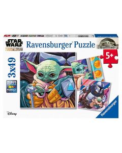 RAVENSBURGER - Puzzle 3x49 pz The Mandalorian: Baby Yoda