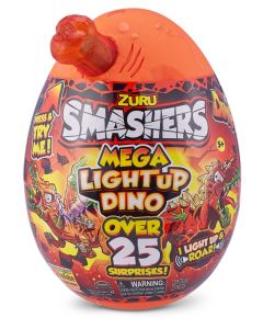 Smashers Collezionabile - Mega Light Up Dino Egg con dinosauro da montare luci e suoni e tante sorprese