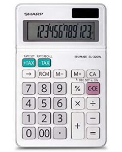 calcolatrice 12 cifre colore bianco