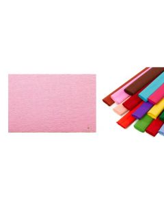 CARTOTECNICA-ROSSI - Rotolo di carta crespata 60gr colore Rosa Fiore - confezione da 10 pezzi