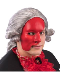 CARNIVAL-TOYS - Maschera mezzo viso rossa in plastica con cartellino/etichetta