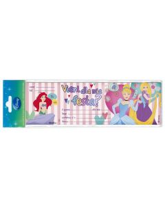 SAUL-SADOCH - Blocchetto 10 inviti Disney Princess bambina - confezione da 10 pezzi