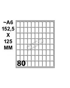 Conf. 10 buste da 10 fogli A6 152,5x125 mm ETICHETTE MARKIN permanenti 16x10mm