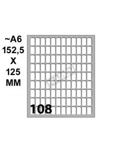 Conf. 10 buste da 10 fogli A6 152,5x125 mm ETICHETTE MARKIN permanenti 14x8mm