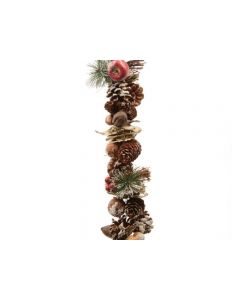 KAEMINGK - Garland pinecone snow foam berries, foam apples red/colour(s)