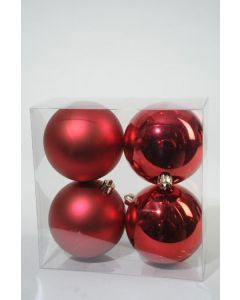 Baubles shatterproof mix Christmas red