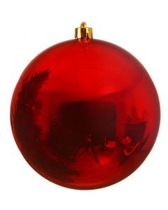 Baubles shatterproof shiny Christmas red