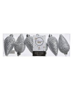 KAEMINGK - Pinecone shatterproof glitter silver