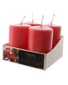 Candle wax pillar red