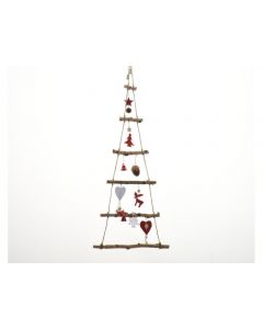 KAEMINGK - birch Xmas tree deco red