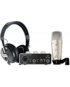 BEHRINGER U-PHORIA STUDIO BUNDLE INTERFACCIA AUDIO USB UM2 + MICROFONO C1 + CUFFIE HPS5000