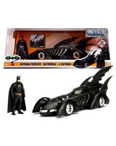 SIMBA - Batman 1995 Batmobile in scala 1:24 con personaggio di Batman in die-cast
