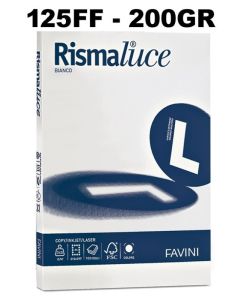 FAVINI - RISMA LUCE 125 fogli 200 gr BIANCO A4