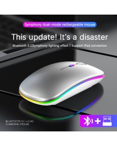 Mouse Wireless Mouse Bluetooth ricaricabile RGB Computer Wireless Mause Mouse da gioco ergonomico retroilluminato a LED per PC portatile