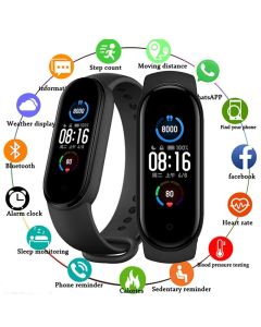 M5 Smart Band - impermeabile Sport Smart Watch uomo donna pressione sanguigna cardiofrequenzimetro braccialetto Fitness per Android IOS