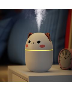 Umidificatore d'aria da 300ml USB Aroma ad ultrasuoni diffusore di olio essenziale romantico umidificatore a luce soffusa Mini purificatore di nebbia fredda