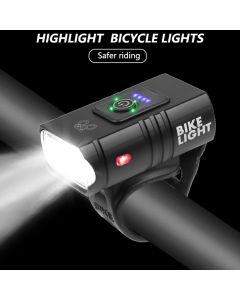 T6 LED luce per bicicletta 10W 800LM USB ricaricabile Display di potenza MTB Mountain Road Bike lampada frontale torcia attrezzatura da ciclismo