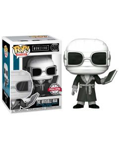 FUNKO - Figura POP Universal Monsters Invisible Man Esclusiva in bianco e nero